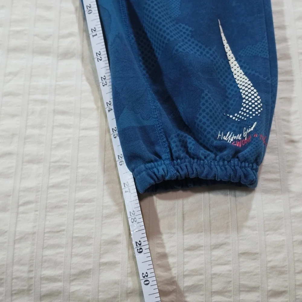 Nike Standard Issue Dri-FIT Blue Floral Halftone Grid Sweatpants Mens‎ Joggers